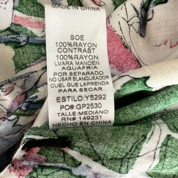 Floral Wrap Midi Dress‎ Green Short Sleeve V-Neck Boho Garden Party Casual Small - Picture 8 of 8